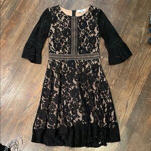 Elegant Black Lace Dress